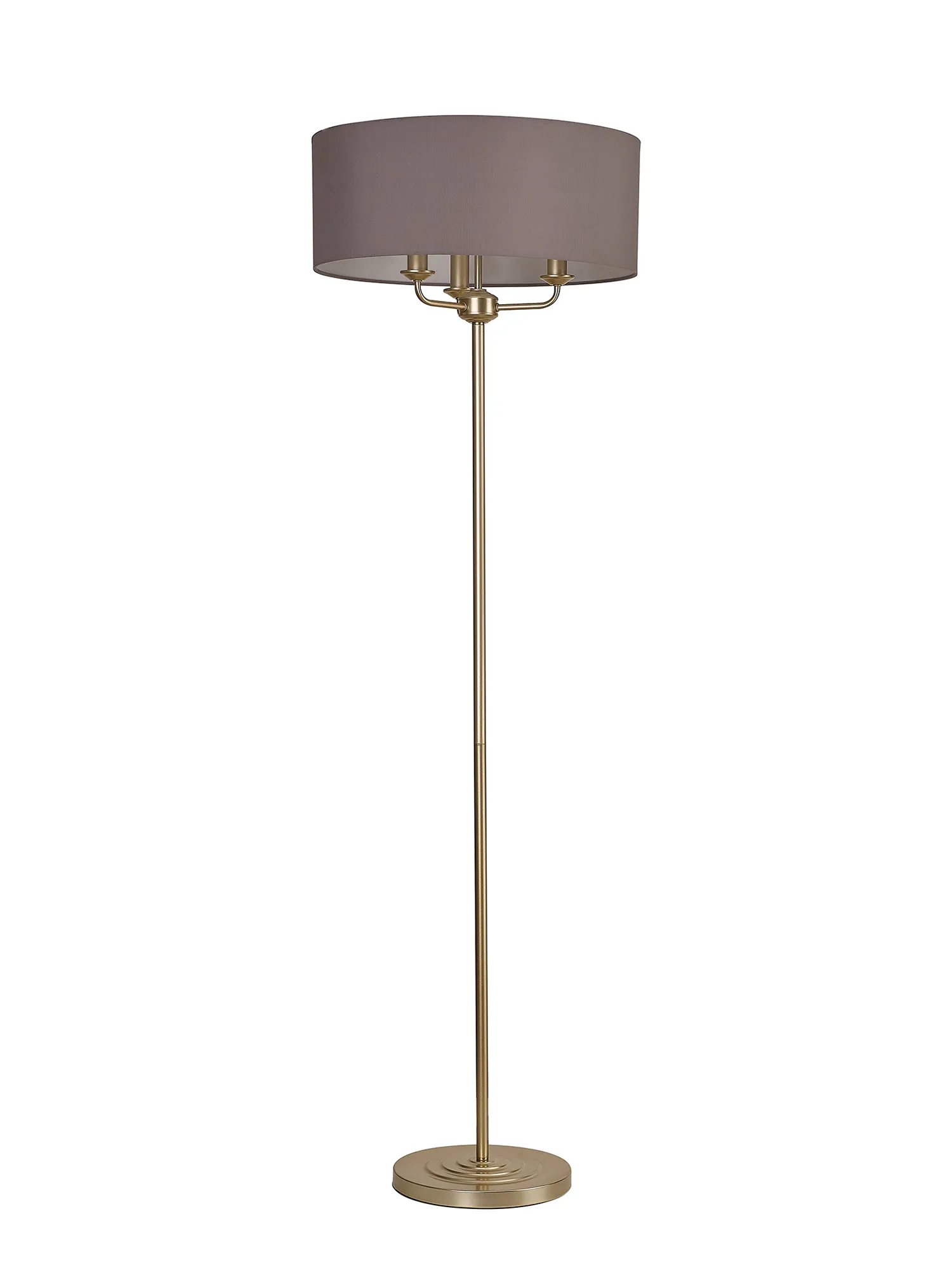 Banyan 45cm 3 Light Floor Lamp Champagne Gold; Grey DK1000  Deco Banyan CG GR